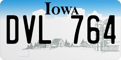 IA license plate DVL764