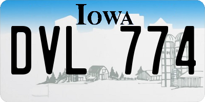 IA license plate DVL774