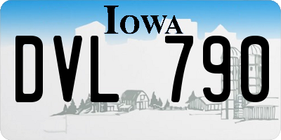 IA license plate DVL790