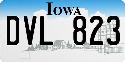 IA license plate DVL823
