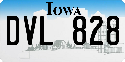 IA license plate DVL828