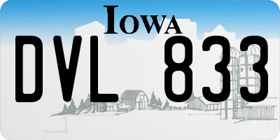 IA license plate DVL833