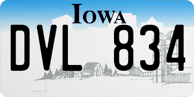 IA license plate DVL834