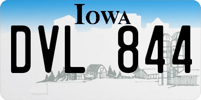 IA license plate DVL844