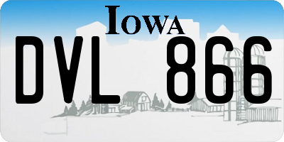 IA license plate DVL866