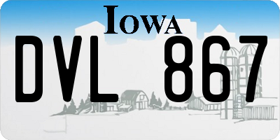 IA license plate DVL867