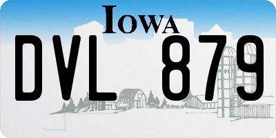 IA license plate DVL879