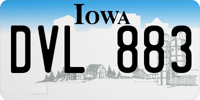 IA license plate DVL883