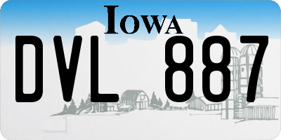 IA license plate DVL887