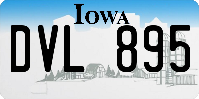 IA license plate DVL895