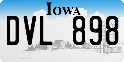 IA license plate DVL898