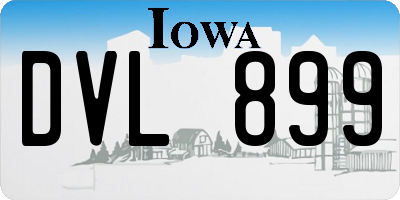 IA license plate DVL899