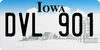 IA license plate DVL901