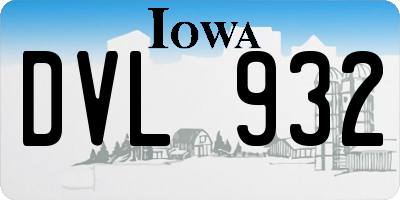 IA license plate DVL932