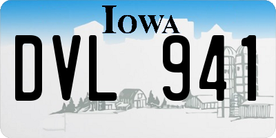 IA license plate DVL941