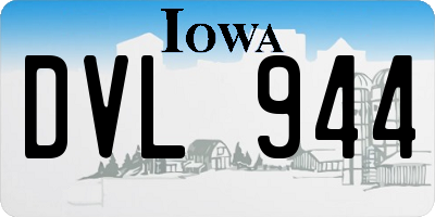 IA license plate DVL944