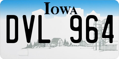 IA license plate DVL964