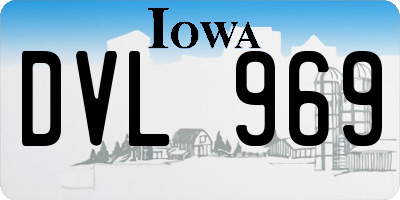 IA license plate DVL969