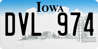 IA license plate DVL974