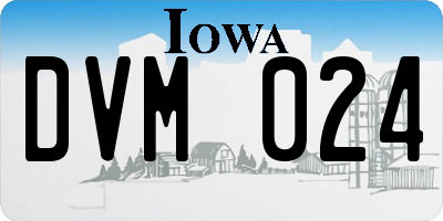 IA license plate DVM024