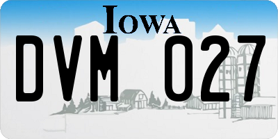 IA license plate DVM027