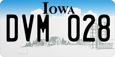 IA license plate DVM028