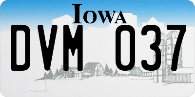 IA license plate DVM037