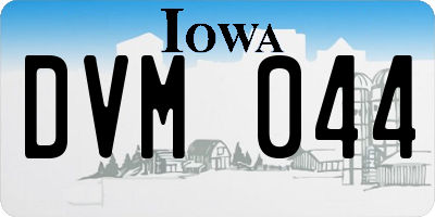 IA license plate DVM044