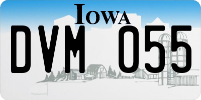 IA license plate DVM055