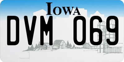 IA license plate DVM069