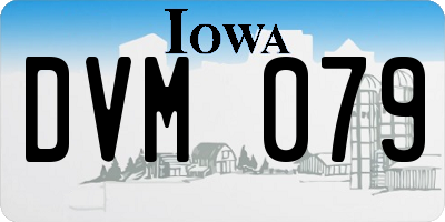 IA license plate DVM079