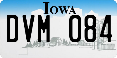 IA license plate DVM084