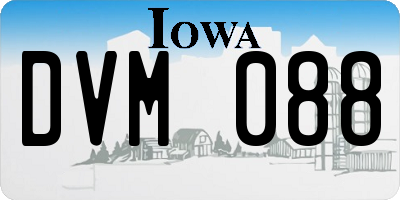 IA license plate DVM088
