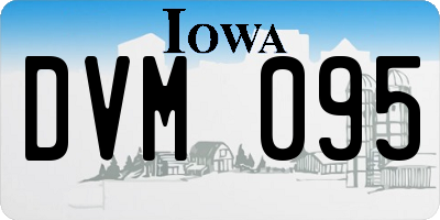 IA license plate DVM095