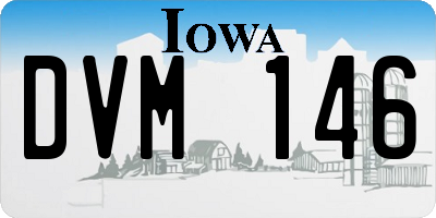 IA license plate DVM146