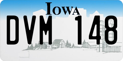 IA license plate DVM148