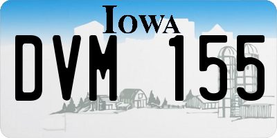 IA license plate DVM155