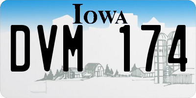 IA license plate DVM174