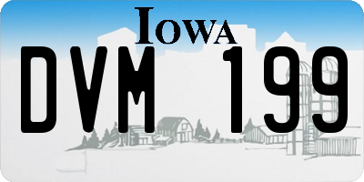 IA license plate DVM199