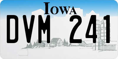 IA license plate DVM241