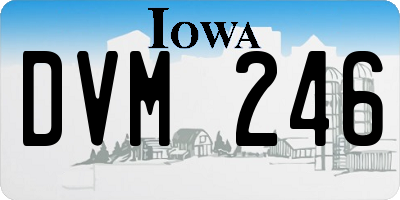 IA license plate DVM246