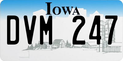 IA license plate DVM247