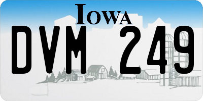 IA license plate DVM249