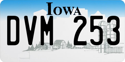 IA license plate DVM253