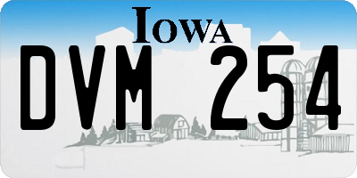 IA license plate DVM254