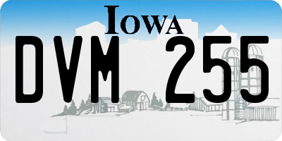 IA license plate DVM255