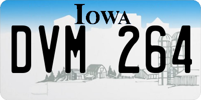 IA license plate DVM264
