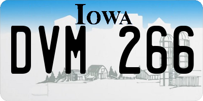 IA license plate DVM266