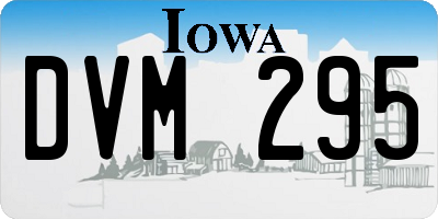 IA license plate DVM295