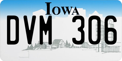 IA license plate DVM306